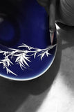 Imperial Blue Silver Bamboo Douli Tea Cup